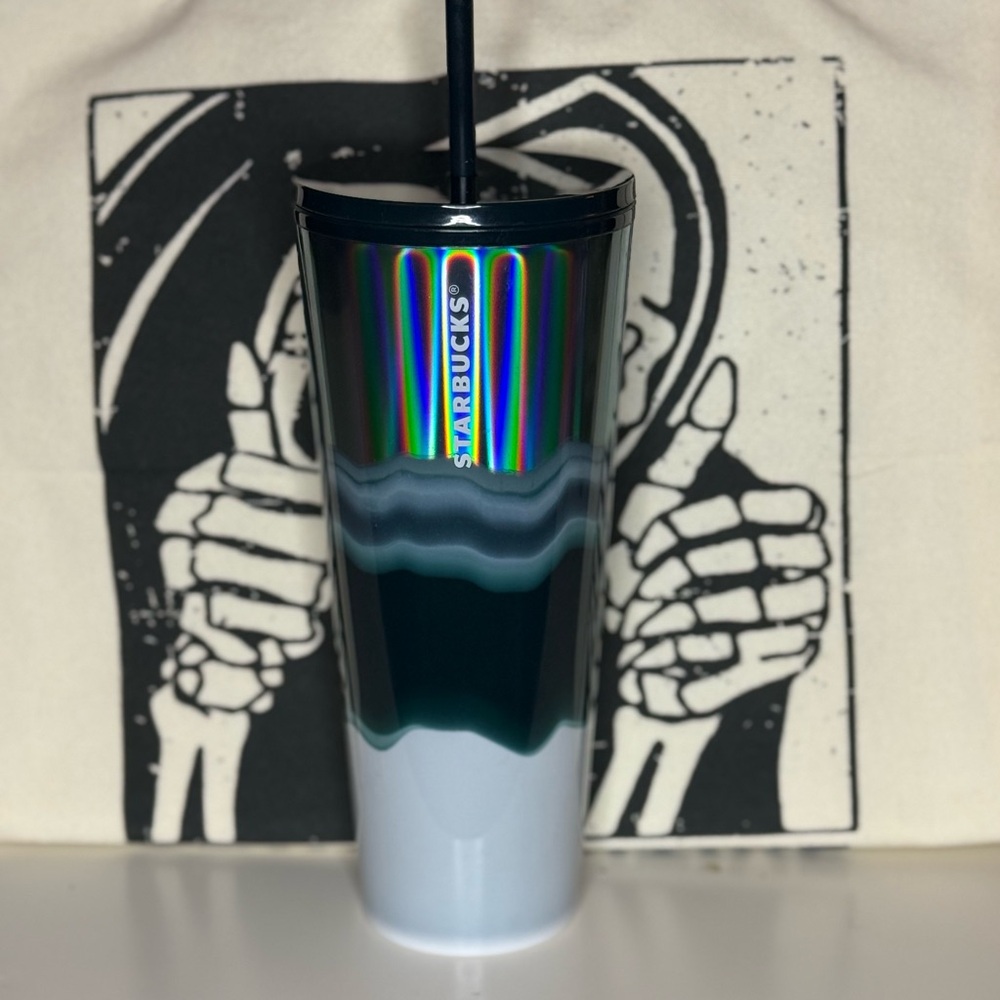 Starbucks Holographic Tumbler with Black and White Gradient